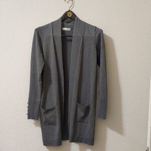 Madison Charcoal Open Front Cardigan